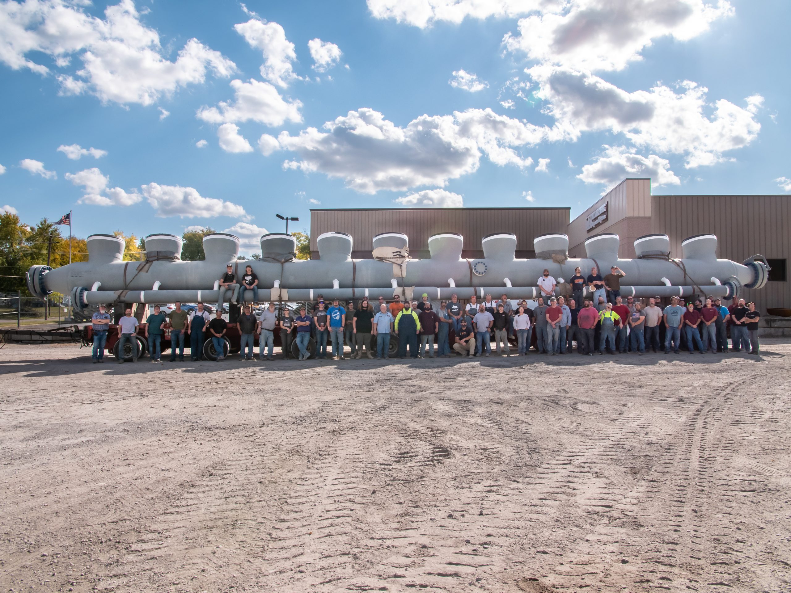 Shop in front of manifold footer